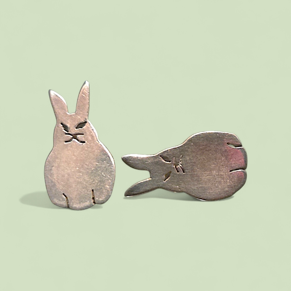 MEXICANA Silver Bunny Earrings